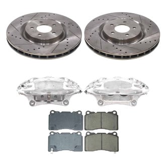 Callahan Brake Parts® - Drilled and Slotted Front Brake Kit with Calipers