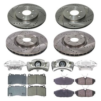 Callahan Brake Parts® - Drilled and Slotted Brake Kit with Calipers