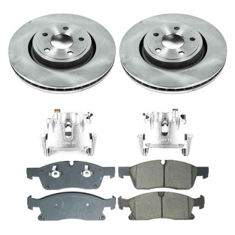 Callahan Brake Parts® - Plain Front Brake Kit with Calipers