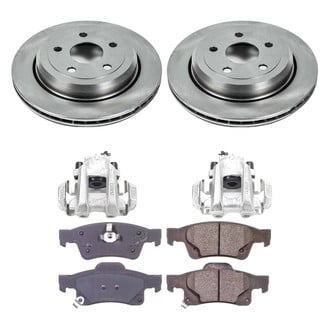Callahan Brake Parts® - Plain Rear Brake Kit with Calipers