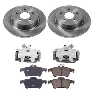 Callahan Brake Parts® - Plain Rear Brake Kit with Calipers