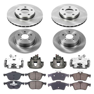 Callahan Brake Parts® - Plain Brake Kit with Calipers