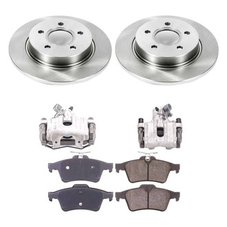 Callahan Brake Parts® - Plain Rear Brake Kit with Calipers
