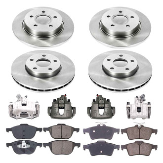 Callahan Brake Parts® - Plain Brake Kit with Calipers