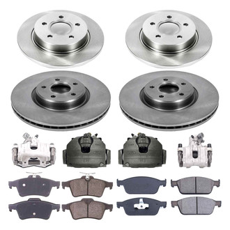 Callahan Brake Parts® - Plain Brake Kit with Calipers