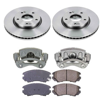 Callahan Brake Parts® - Plain Front Brake Kit with Calipers