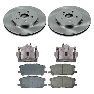 Callahan Brake Parts® - Plain Front Brake Kit with Calipers