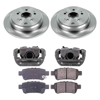 Callahan Brake Parts® - Plain Rear Brake Kit with Calipers