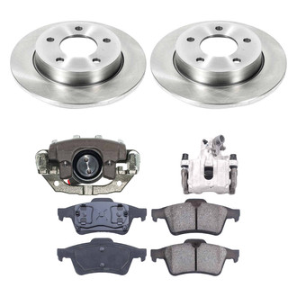 Callahan Brake Parts® - Plain Rear Brake Kit with Calipers