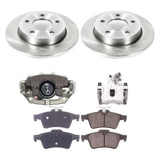 Callahan Brake Parts® - Plain Rear Brake Kit with Calipers