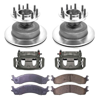 Callahan Brake Parts® - Plain Front Brake Kit with Calipers