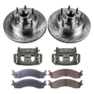 Callahan Brake Parts® - Drilled and Slotted Front Brake Kit with Calipers