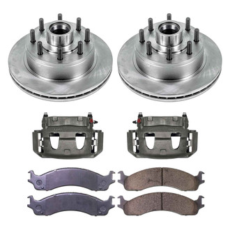 Callahan Brake Parts® - Plain Front Brake Kit with Calipers