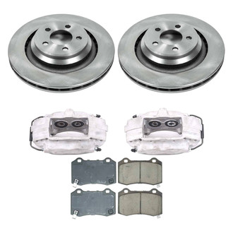 Callahan Brake Parts® - Plain Rear Brake Kit with Calipers