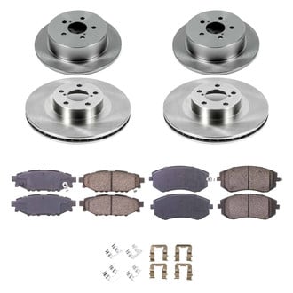 Callahan Brake Parts® - Plain Front and Rear Brake Kit