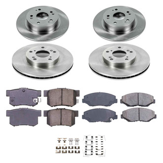 Callahan Brake Parts® - Plain Front and Rear Brake Kit