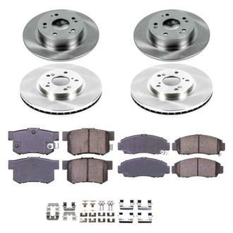 Callahan Brake Parts® - Plain Front and Rear Brake Kit