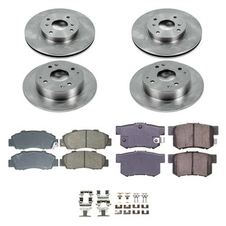 Callahan Brake Parts® - Plain Front and Rear Brake Kit