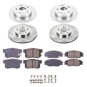 Callahan Brake Parts® - Plain Front and Rear Brake Kit