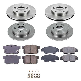 Callahan Brake Parts® - Plain Front and Rear Brake Kit