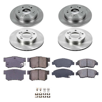 Callahan Brake Parts® - Plain Front and Rear Brake Kit