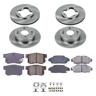 Callahan Brake Parts® - Plain Front and Rear Brake Kit