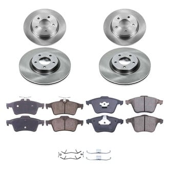 Callahan Brake Parts® - Plain Front and Rear Brake Kit