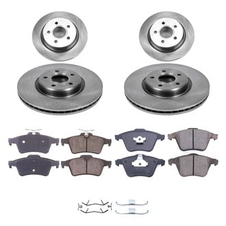 Callahan Brake Parts® - Plain Front and Rear Brake Kit