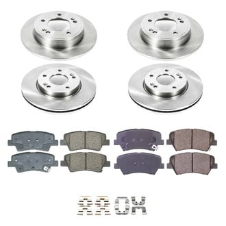 Callahan Brake Parts® - Plain Front and Rear Brake Kit