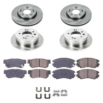 Callahan Brake Parts® - Plain Front and Rear Brake Kit