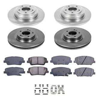 Callahan Brake Parts® - Plain Front and Rear Brake Kit