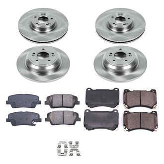 Callahan Brake Parts® - Plain Front and Rear Brake Kit