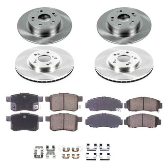 Callahan Brake Parts® - Plain Front and Rear Brake Kit