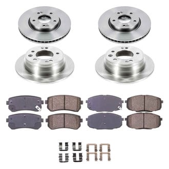 Callahan Brake Parts® - Plain Front and Rear Brake Kit