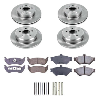 Callahan Brake Parts® - Plain Front and Rear Brake Kit