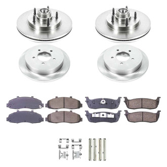 Callahan Brake Parts® - Plain Front and Rear Brake Kit