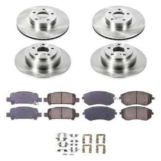 Callahan Brake Parts® - Plain Front and Rear Brake Kit