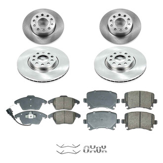 Callahan Brake Parts® - Plain Front and Rear Brake Kit