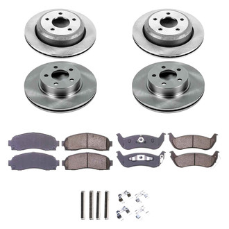 Callahan Brake Parts® - Plain Front and Rear Brake Kit