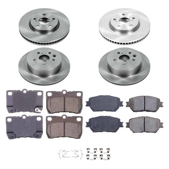 Callahan Brake Parts® - Plain Front and Rear Brake Kit