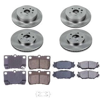 Callahan Brake Parts® - Plain Front and Rear Brake Kit
