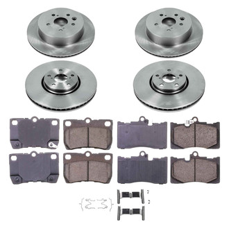 Callahan Brake Parts® - Plain Front and Rear Brake Kit