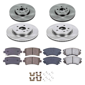 Callahan Brake Parts® - Plain Front and Rear Brake Kit