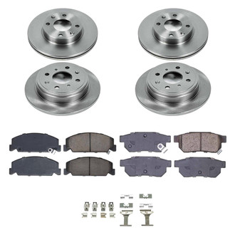 Callahan Brake Parts® - Plain Front and Rear Brake Kit