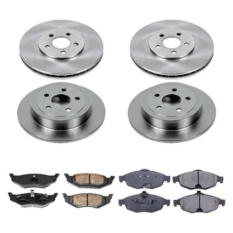 Callahan Brake Parts® - Plain Front and Rear Brake Kit