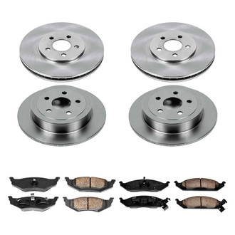 Callahan Brake Parts® - Plain Front and Rear Brake Kit