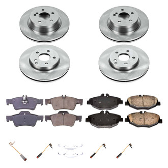 Callahan Brake Parts® - Plain Front and Rear Brake Kit