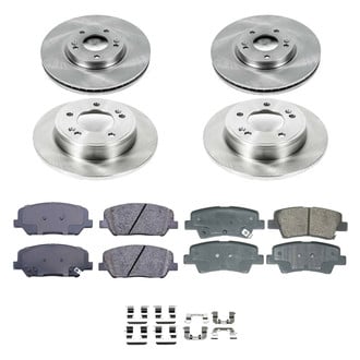 Callahan Brake Parts® - Plain Front and Rear Brake Kit