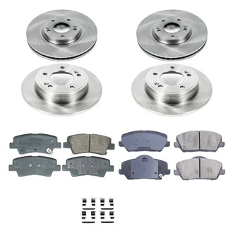Callahan Brake Parts® - Plain Front and Rear Brake Kit