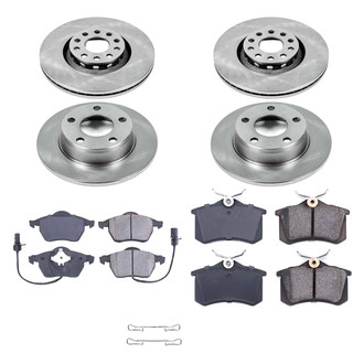 Callahan Brake Parts® - Plain Front and Rear Brake Kit